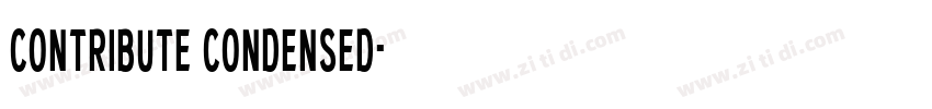 contribute condensed字体转换